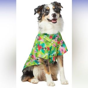 Disney Floral Dog Shirt - Green and Red